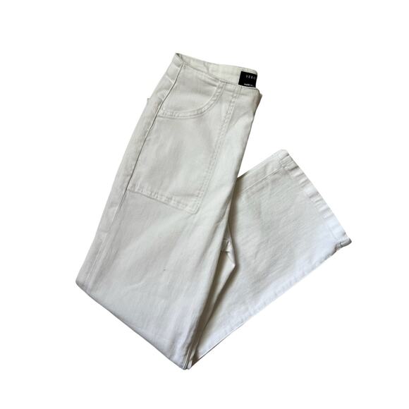 Veronica Beard Crosbie White Cropped High Rise Jeans 25 - Picture 2 of 5